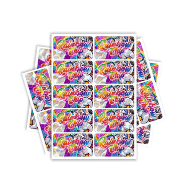 Rainbow Chip Rectangle / Pre-Roll Labels - Pre-Roll (10.16cm x 6.7cm) / 10