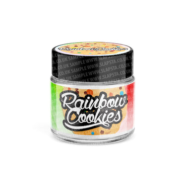 Rainbow Cookies Glass Jars Pre - Labeled - 3.5grams (1/8oz)