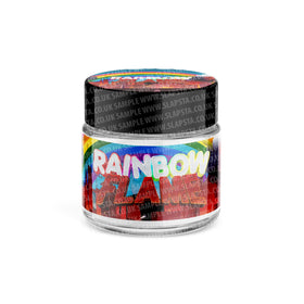 Rainbow Flame Glass Jars Pre-Labeled