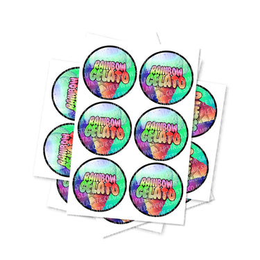 Rainbow Gelato Circular Stickers - 2.5cm