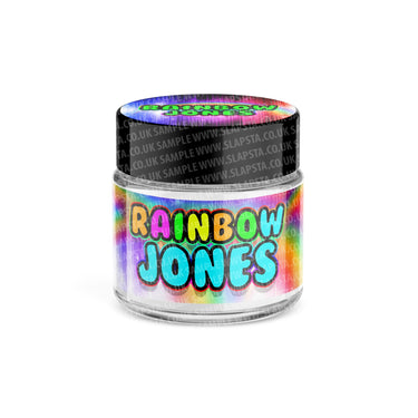 Rainbow Jones Glass Jars Pre - Labeled - 3.5grams (1/8oz)