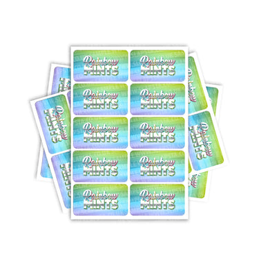 Rainbow Mints Rectangle / Pre - Roll Labels - Pre - Roll (10.16cm x 6.7cm)