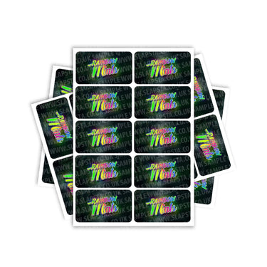 Rainbow Mints Rectangle / Pre - Roll Labels - Pre - Roll (10.16cm x 6.7cm)