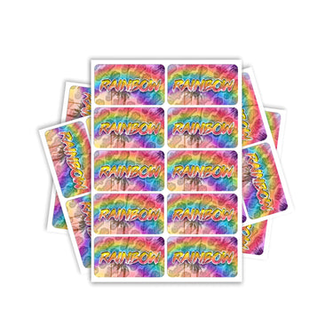 Rainbow Rectangle / Pre-Roll Labels - Pre-Roll (10.16cm x 6.7cm) / 10