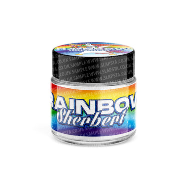 Rainbow Sherbet Glass Jars Pre - Labeled - 3.5grams (1/8oz)