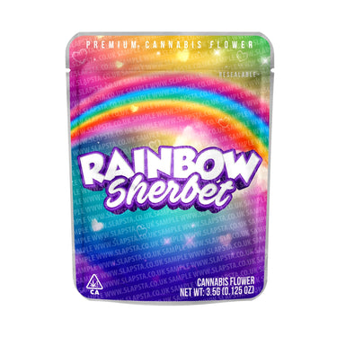 Rainbow Sherbet Mylar Pouches Pre - Labeled - 3.5g (1/8oz)