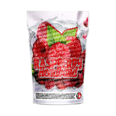 Raspberry Headband Mylar Pouches Pre-Labeled - 3.5g (1/8oz) / No / 16pcs