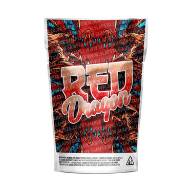 Red Dragon Mylar Pouches Pre-Labeled - 3.5g (1/8oz) / No / 16pcs