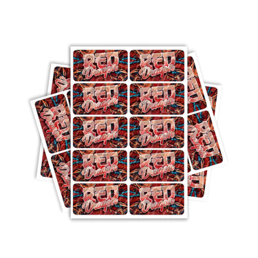 Red Dragon Rectangle / Pre-Roll Labels - Pre-Roll (10.16cm x 6.7cm) / 10
