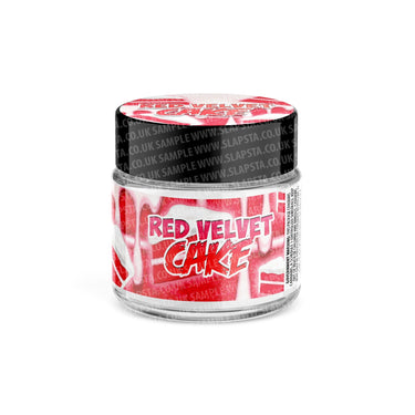 Red Velvet Cake Glass Jars Pre - Labeled - 3.5grams (1/8oz)