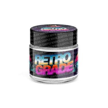 Retro Grade Glass Jars Pre - Labeled - 3.5grams (1/8oz)
