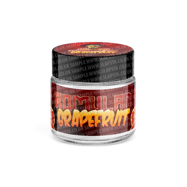 Romulan Grapefruit Glass Jars Pre - Labeled - 3.5grams (1/8oz)