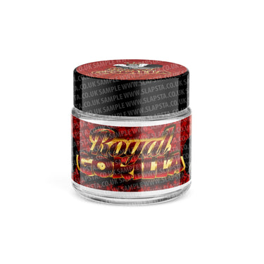 Royal Gorilla Glass Jars Pre - Labeled - 3.5grams (1/8oz)