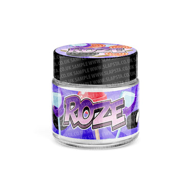 Roze Glass Jars Pre - Labeled - 3.5grams (1/8oz)
