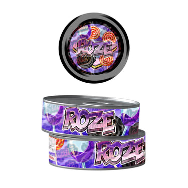 Roze Pre - Labeled 3.5g Self - Seal Tins - 60pcs