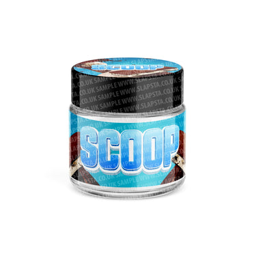 Scoop Glass Jars Pre - Labeled - 3.5grams (1/8oz)