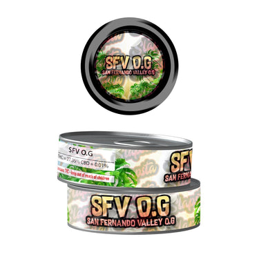 SFV OG Pre - Labeled 3.5g Self - Seal Tins - 60pcs