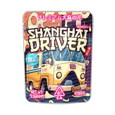 Shanghai Driver Mylar Pouches Pre - Labeled - 3.5g (1/8oz)