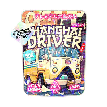 Shanghai Driver SFX Mylar Pouches Pre - Labeled - 3.5g (1/8oz)