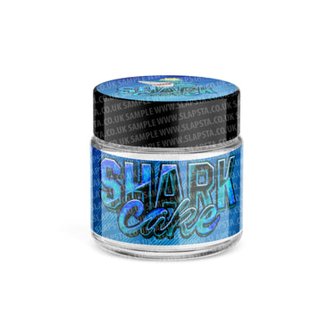 Shark Cake Glass Jars Pre - Labeled - 3.5grams (1/8oz)