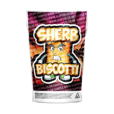 Sherb Biscotti Mylar Pouches Pre-Labeled - 3.5g (1/8oz) / No / 16pcs