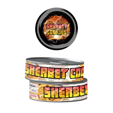 Sherbet Cookies Pre - Labeled 3.5g Self - Seal Tins - 60pcs
