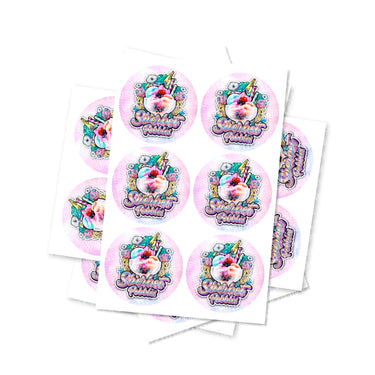 Sherbet Pebbles Circular Stickers - 2.5cm