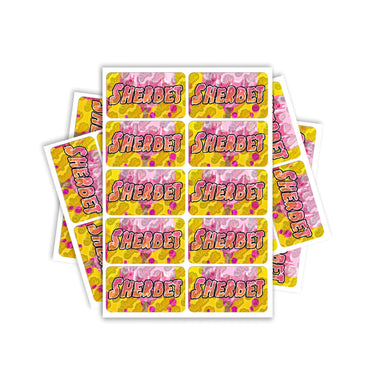 Sherbet Rectangle / Pre-Roll Labels - Pre-Roll (10.16cm x 6.7cm) / 10