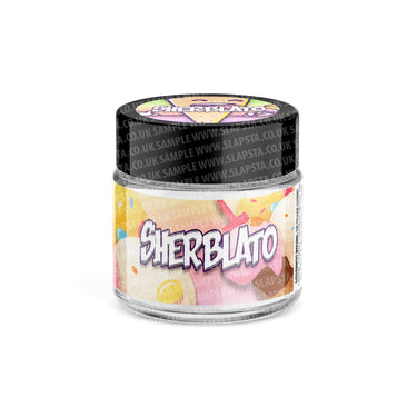 Sherblato Glass Jars Pre - Labeled - 3.5grams (1/8oz)