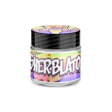 Sherblato Glass Jars Pre - Labeled - 3.5grams (1/8oz)