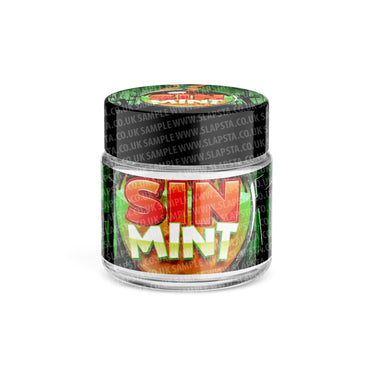 Sin Mint Glass Jars Pre - Labeled - 3.5grams (1/8oz)