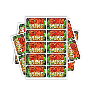 Sin Mint Rectangle / Pre-Roll Labels - Pre-Roll (10.16cm x 6.7cm) / 10