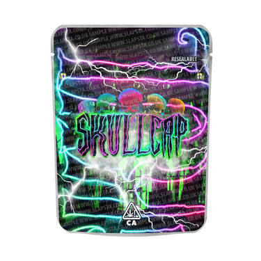 Skull Cap Mylar Pouches Pre-Labeled - 3.5g (1/8oz) / No / 16pcs