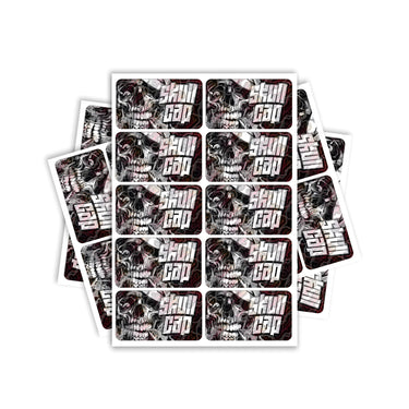 Skull Cap Rectangle / Pre-Roll Labels - Pre-Roll (10.16cm x 6.7cm) / 10