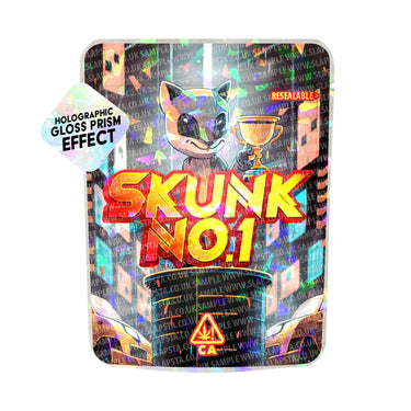 Skunk No1 SFX Mylar Pouches Pre - Labeled - 3.5g (1/8oz)