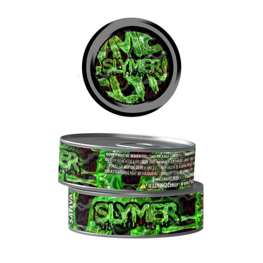 Slymer Pre - Labeled 3.5g Self - Seal Tins - 60pcs