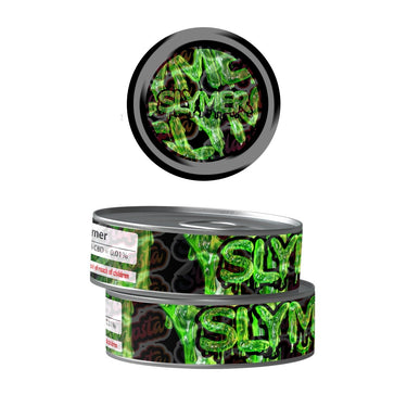 Slymer Pre - Labeled 3.5g Self - Seal Tins - 60pcs