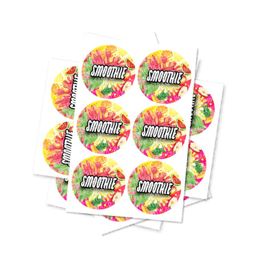 Smoothie Circular Stickers - 2.5cm
