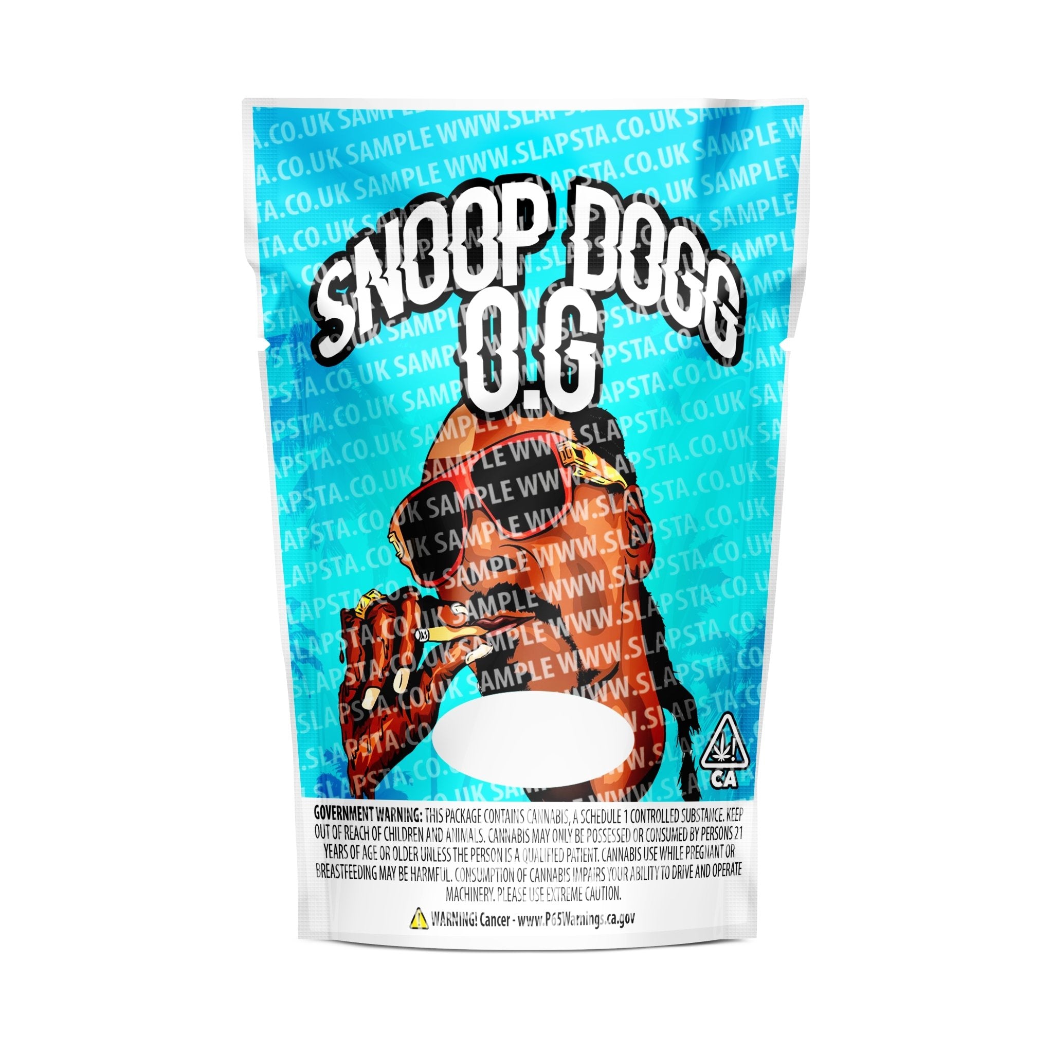 SLAPSTA - Snoop Dogg OG Mylar Pouches Pre-Labeled, image size:2048x2048