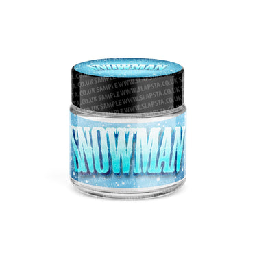 Snowman Glass Jars Pre - Labeled - 3.5grams (1/8oz)