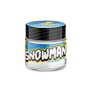 Snowman Glass Jars Pre - Labeled - 3.5grams (1/8oz)