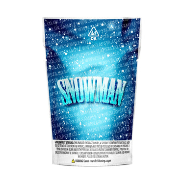 Snowman Mylar Pouches Pre-Labeled - 3.5g (1/8oz) / No / 16pcs