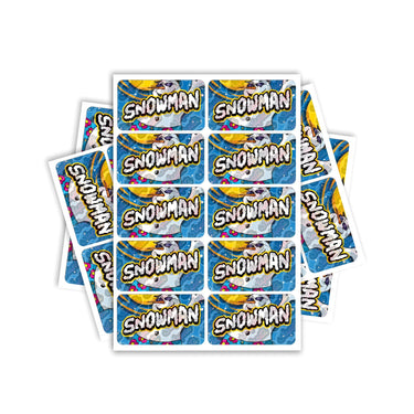 Snowman Rectangle / Pre-Roll Labels - Pre-Roll (10.16cm x 6.7cm) / 10