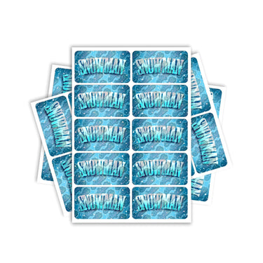 Snowman Rectangle / Pre-Roll Labels - Pre-Roll (10.16cm x 6.7cm) / 10