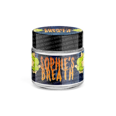 Sophies Breath Glass Jars Pre - Labeled - 3.5grams (1/8oz)