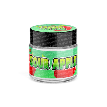 Sour Apple Glass Jars Pre - Labeled - 3.5grams (1/8oz)