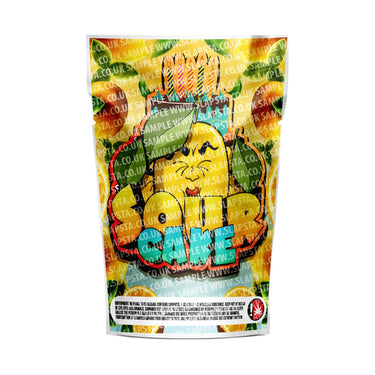 Sour Cake Mylar Pouches Pre-Labeled - 3.5g (1/8oz) / No / 16pcs