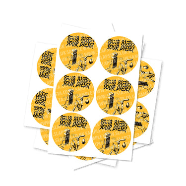 Sour Diesel Circular Stickers - 2.5cm
