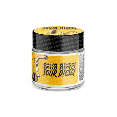 Sour Diesel Glass Jars Pre - Labeled - 3.5grams (1/8oz)