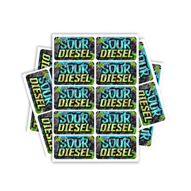 Sour Diesel Rectangle / Pre-Roll Labels - Pre-Roll (10.16cm x 6.7cm) / 10